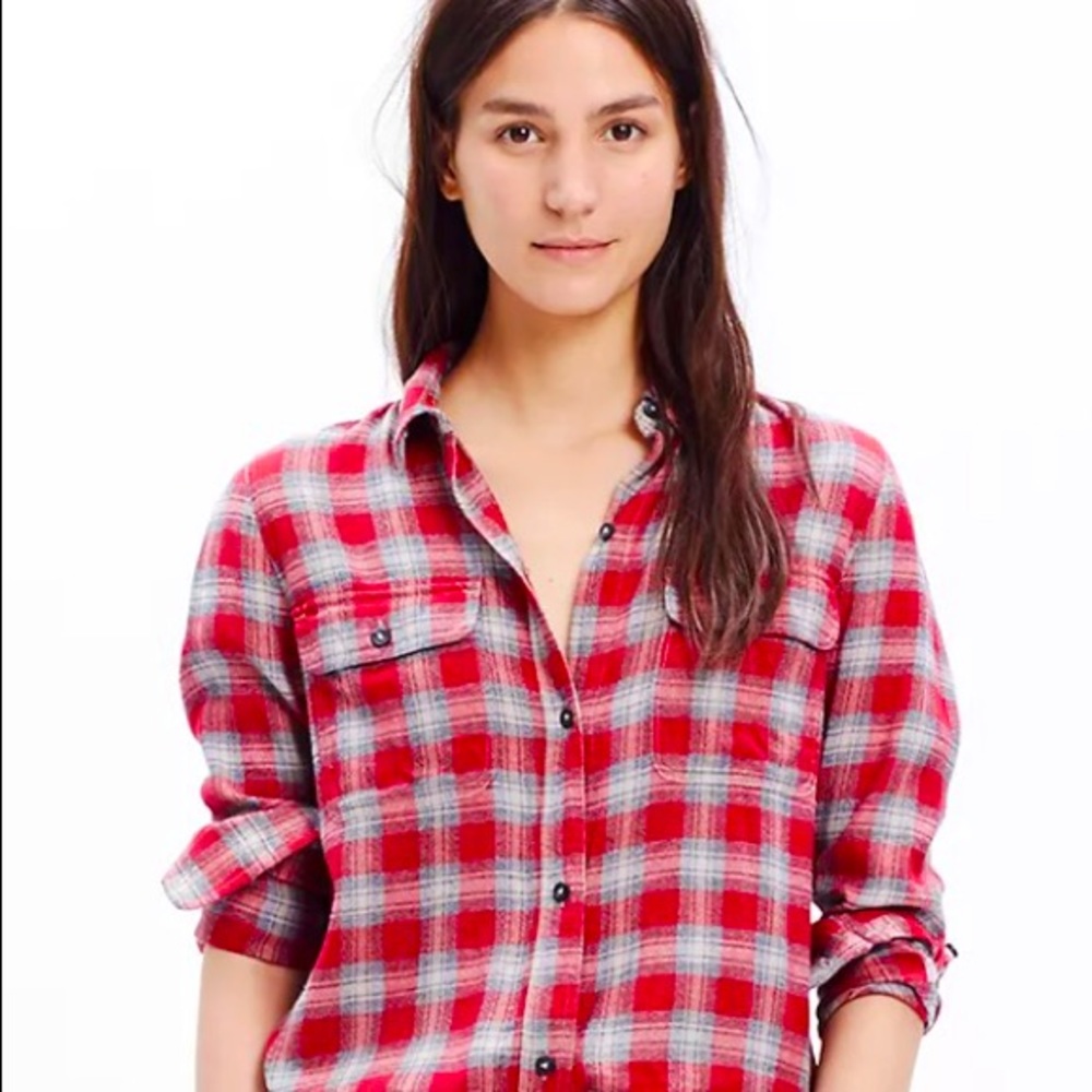 Madewell Ex-Boyfriend Shirt in Fairfax Plaid XS